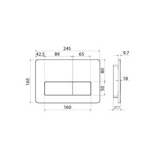 Клавиша смыва IDDIS Unifix хром матовый UNI80M0i77